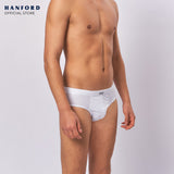 Hanford Men Regular Cotton Briefs Inside Garter V303 - White (3in1 Pack)