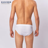 Hanford Men Regular Cotton Briefs Inside Garter V303 - White (3in1 Pack)