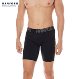 Hanford Athletic Men Pro Cool Quick Dry Compression Shorts with 2 Side Pockets Wayne - Black (Single Pack)