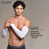 Hanford Athletic Quick Dry Arm Sleeves Cover for Motorcycle Bike Rider Golf Sun Protection (2pcs/1 Pair)