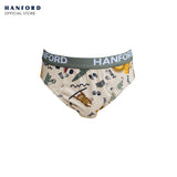 Hanford Kids/Teens Cotton Hipster Briefs Zoo - Zoo Animals & Stripe Print (3in1 Pack)