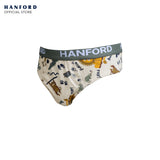 Hanford Kids/Teens Cotton Hipster Briefs Zoo - Zoo Animals & Stripe Print (3in1 Pack)