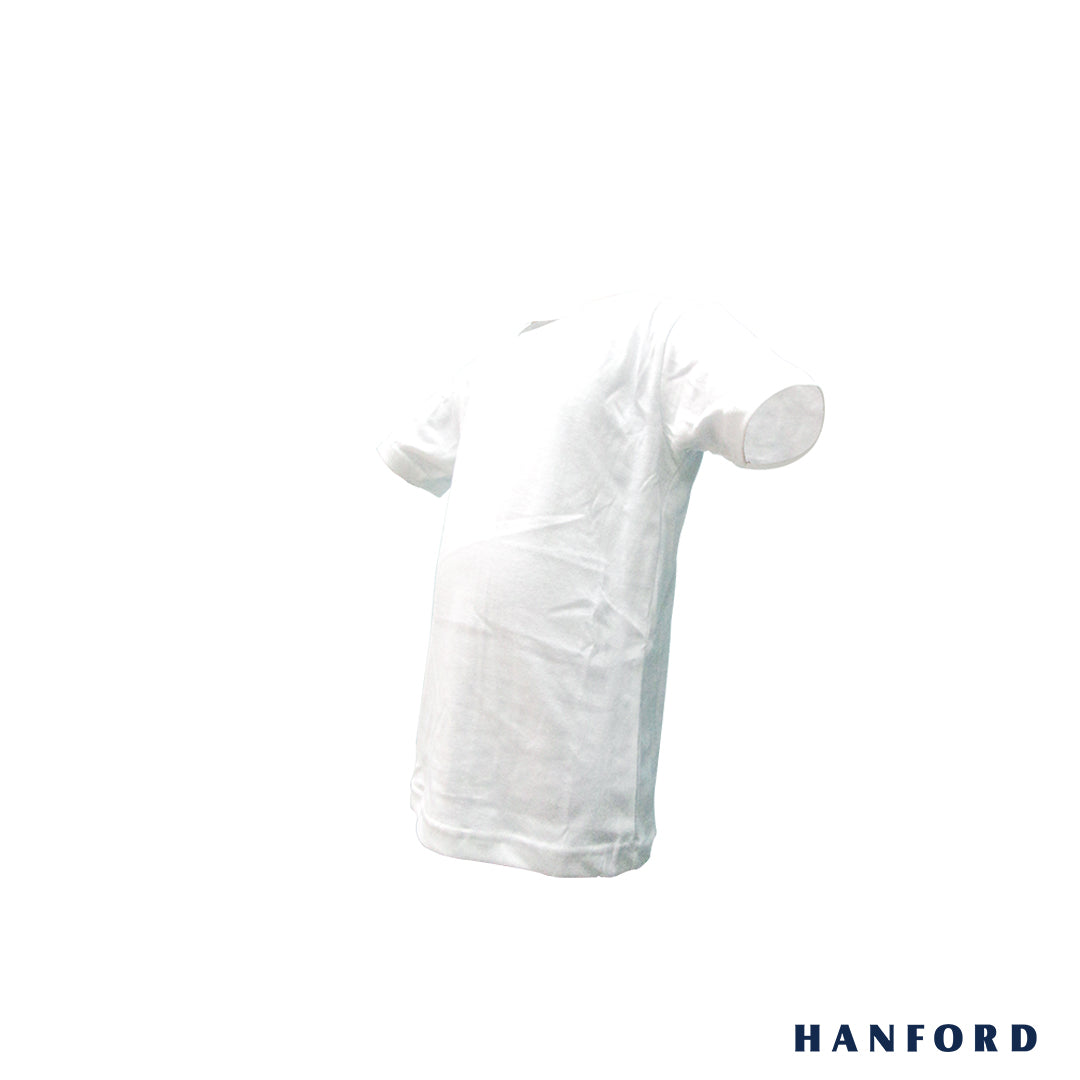 Hanford Kids R-Neck Cotton Single Jersey Short Sleeves Shirt - White ...