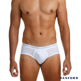 Hanford Men Premium Cotton Hipster Briefs - White (3in1 Pack)
