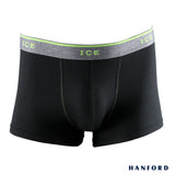 Hanford iCE Men Viscose w/ Spandex Boxer Briefs - Jet Black/Lime (Single Pack)