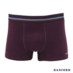 Hanford Men Cotton w/ Spandex Boxer Briefs Rufus - Fig (Single Pack)