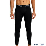 Hanford Athletic Men Pro Cool 2.0 Quick Dry Compression Ankle Length - Black/Blue Line (Single Pack)