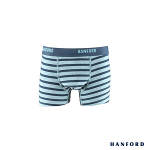 Hanford Kids/Teens Cotton w/ Spandex Boxer Briefs w/ Stripes Calixto - Goblin Blue (Single Pack)