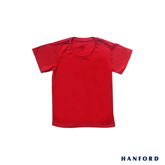 Hanford Kids/Teens R-Neck Short Sleeves Shirt - New Red (Single Pack)