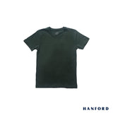 Hanford Kids/Teens 100% Cotton R-Neck Short Sleeves Shirt - Dark Green (Single Pack)
