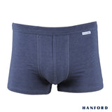 Hanford Men Cotton Melange w/ Spandex Inside Garter Boxer Briefs - Braxx/Navy (Single Pack)