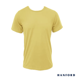 Hanford Men/Teens R-Neck Cotton Modern Fit Short Sleeves Shirt - Rattan (SinglePack)