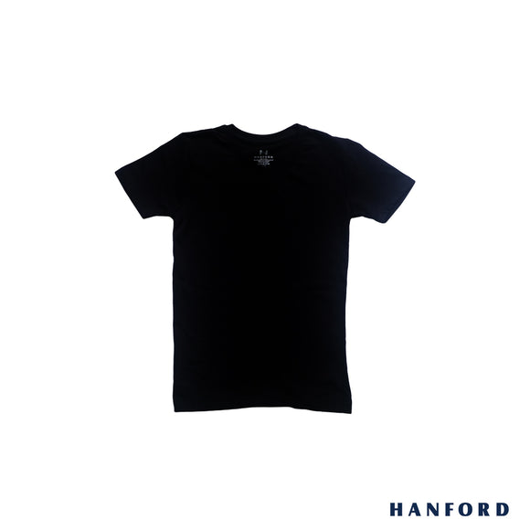 Hanford Kids/Teens R-Neck Short Sleeves Shirt - Black (Single Pack)