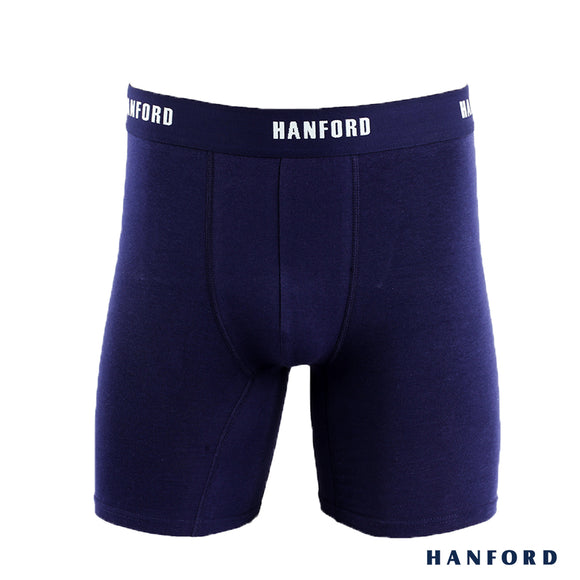 Hanford Athletic Men Cotton Spandex Compression Shorts - Navy Blue (SinglePack)