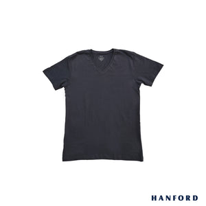 Hanford Kids/Teens 100% Cotton V-Neck Short Sleeves Shirt - India Ink (Single Pack)