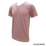 Hanford Men/Teens V-Neck Shirt Modern Fit Short Sleeves - Copper Rose (1PC/SinglePack)