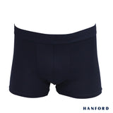 Hanford Men Quick Dry Travel Fitness Boxer Briefs - Forged Iron/Navy Blazer (2in1 Pack)