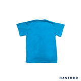 Hanford Kids/Teens R-Neck Short Sleeves Shirt - Ivory Aqua (Single Pack)