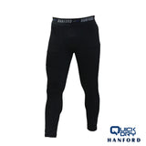 Hanford Athletic Men Pro Cool 2.0 Quick Dry Compression Ankle Length - Black/Blue Line (Single Pack)
