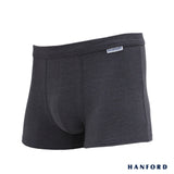 Hanford Men Cotton w/ Spandex Inside Garter Boxer Briefs - Hudson/Black Melange (Single Pack)