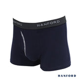Hanford Men Cotton w/ Spandex Boxer Briefs w/ Fly Opening Fenton - Navy Blazer (Single Pack)