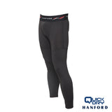 Hanford Athletic Men Pro Cool 2.0 Quick Dry Compression Ankle Length - Black/Red Line (Single Pack)