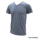 Hanford Men/Teens V-Neck Shirt Modern Fit Short Sleeves - Blue Indigo (1PC/SinglePack)
