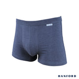 Hanford Men Cotton Melange w/ Spandex Inside Garter Boxer Briefs - Braxx/Navy (Single Pack)