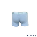 Hanford Kids/Teens Cotton w/ Spandex Boxer Briefs - Typo/Sky Blue (Single Pack)