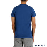 Hanford iCE Men 100% Cotton R-Neck Modern Fit Short Sleeves Shirt - True Blue (Single Pack)