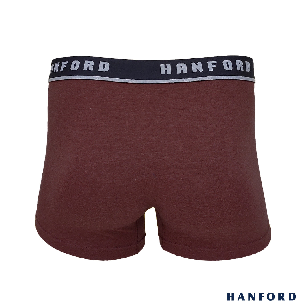 Hanford Men Cotton w/ Spandex Boxer Briefs Shaun Rouge Melange (Sing
