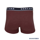 Hanford Men Cotton w/ Spandex Boxer Briefs Shaun - Rouge Melange (Single Pack)