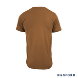 Hanford Men/Teens R-Neck Cotton Modern Fit Short Sleeves Shirt - Brown Sugar (SinglePack)
