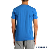 Hanford iCE Men 100% Cotton R-Neck Modern Fit Short Sleeves Shirt - Royal (Single Pack)