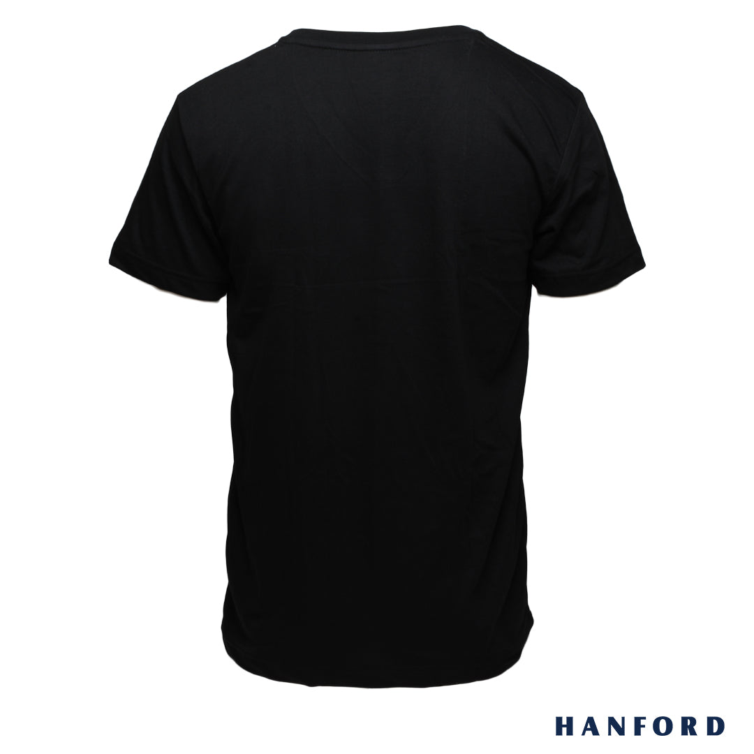Hanford Men/Teens V-Neck Cotton Modern Fit Short Sleeves Shirt - Black –  HANFORD
