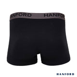 Hanford Men Cotton w/ Spandex Boxer Briefs Dark Knight Collection - Black/Gray (2in1 Pack)