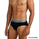 Hanford Men Regular Cotton Briefs Arcadia - Black (3in1 Pack)