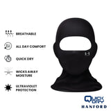 Hanford Athletic Quick Dry Balaclava Head Face Cover Motorcycle Bike Rider Sun Wind Protection (1pc)