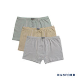 Hanford Kids/Teens Cotton w/ Spandex Hipster Inside Garter Boxer Briefs Breton - Stripes (3in1 Pack)