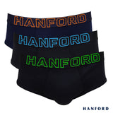 Hanford Men Premium Cotton Modern Hipster Briefs Neon Collection - Assorted Colors (3in1 Pack)