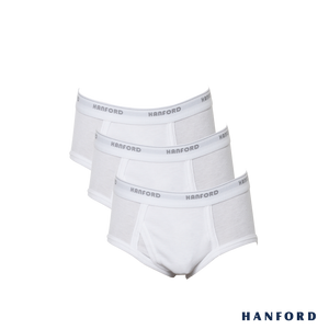 Hanford Kids/Teens Premium Ribbed Cotton Classic Briefs w/ Fly