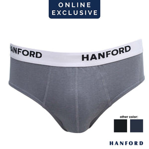 Hanford Men Regular Cotton Briefs OG Prime - Steel Gray (1PC/Single Pack) S-4X Big Plus Size