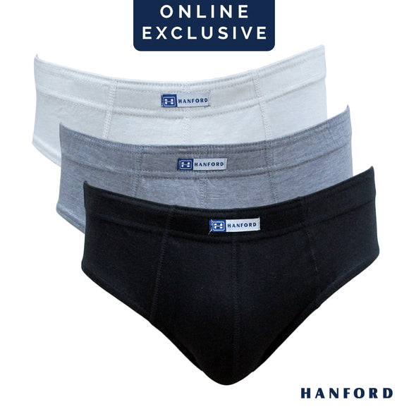 Hanford Men Regular Cotton Briefs Inside Garter Astro - Assorted (3in1 Pack)